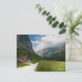 Berglandschaft Foto Postkarte. Slowenien Postkarte (Stehend Vorderseite)