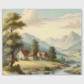 Berglandschaft Geschenkpapier (Flach)