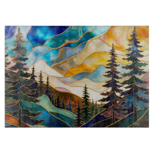 Berglandschaft Glas Schneidbrett Schneidebrett