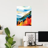 Berglandschaft Herbst Inspiriert Poster (Heimbüro)