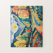 Berglandschaft Herbst Landschaft mit Pfad Puzzle (Vertikal)
