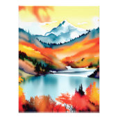 Berglandschaft Herbstsee Inspiriert Fotodruck (Vorne)