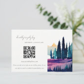 Berglandschaft Hochzeitsstichtag QR Code UAWG Begleitkarte (Stehend Vorderseite)