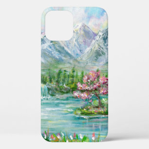 Berglandschaft im Frühling. Original Acrylhand p Case-Mate iPhone Hülle