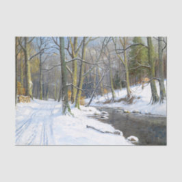 Berglandschaft im Winter, Decoupage Seidenpapier