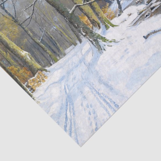 Berglandschaft im Winter, Decoupage Seidenpapier (Ausschnitt)