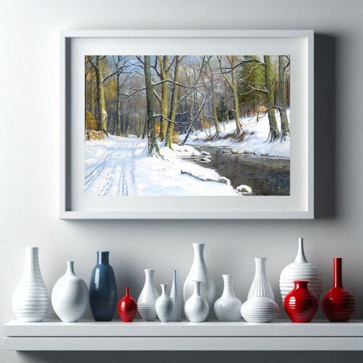 Berglandschaft im Winter Poster