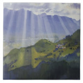 Berglandschaft in der Schweiz (Serebriakova) Fliese (Vorderseite)