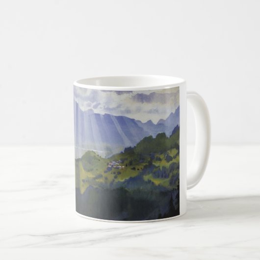 Berglandschaft in der Schweiz (Serebriakova) Kaffeetasse (VorderseiteRechts)