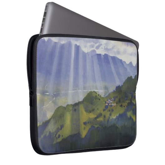 Berglandschaft in der Schweiz (Serebriakova) Laptopschutzhülle (Vorne Rechts)