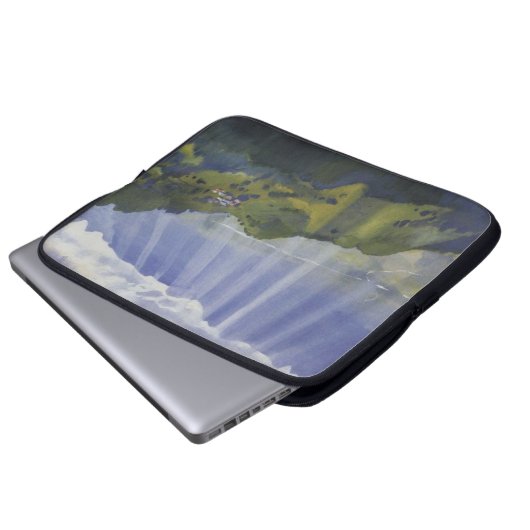 Berglandschaft in der Schweiz (Serebriakova) Laptopschutzhülle (Vorne Knopf)