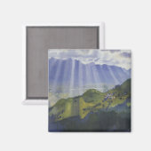 Berglandschaft in der Schweiz (Serebriakova) Magnet (Vorderseite/Rückseite)