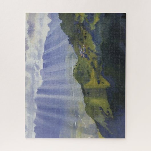 Berglandschaft in der Schweiz (Serebriakova) Puzzle (Vertikal)