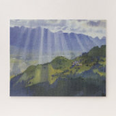 Berglandschaft in der Schweiz (Serebriakova) Puzzle (Horizontal)