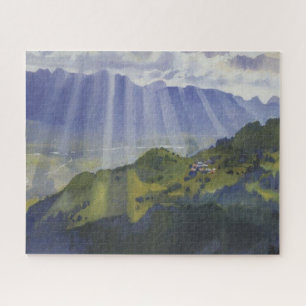Berglandschaft in der Schweiz (Serebriakova) Puzzle