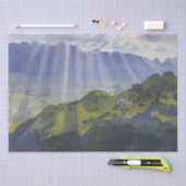 Berglandschaft in der Schweiz (Serebriakova) Seidenpapier (Handwerk)