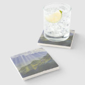 Berglandschaft in der Schweiz (Serebriakova) Steinuntersetzer (Seitenansicht)