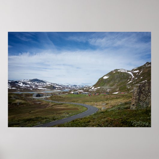 Berglandschaft in Norwegen Poster (Vorne)