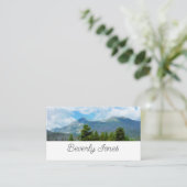 Berglandschaft Kunst in Weiß Visitenkarte (Stehend Vorderseite)