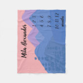 Berglandschaft Landschaft Pastel Monthly Meilenste Fleecedecke (Vorderseite)