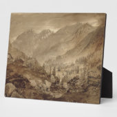 Berglandschaft, Macugnaga, 1845 (Stift & braun Fotoplatte (Seite)