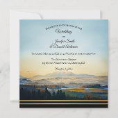 Berglandschaft Malerei künstlerische Hochzeit Einladung (Vorderseite)