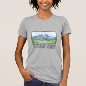 Berglandschaft Malerei T-Shirt (Vorderseite)