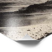 Berglandschaft mit Abstrakten Kreisen, schwarz Fotodruck (Ecke)