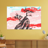 Berglandschaft mit Baumschatten Leinwanddruck (Insitu (Wohnzimmer))