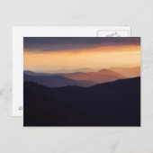 Berglandschaft mit einem fantastischen Sonnenunter Postkarte (Vorne/Hinten)