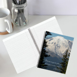 Berglandschaft mit John Muir Zitat Notizblock