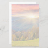 Berglandschaft mit Wald Briefpapier (Vorne/Hinten)