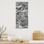 Berglandschaft, nach Huang Gongwang 1671 Poster (Küche)
