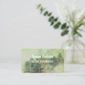 Berglandschaft Natur Foto Art Pinienwald Nebel Visitenkarte (Stehend Vorderseite)