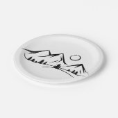 Berglandschaft Pappteller (Schrägansicht)