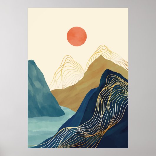 Berglandschaft Poster (Vorne)