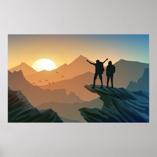 Berglandschaft Poster (Vorne)