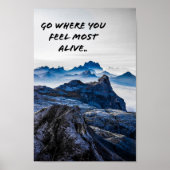 Berglandschaft Poster (Vorne)