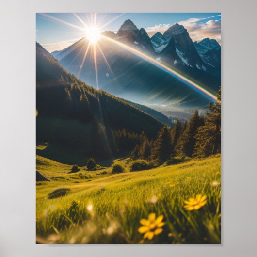 Berglandschaft Poster (Vorne)