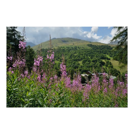 Berglandschaft Poster (Vorderseite)