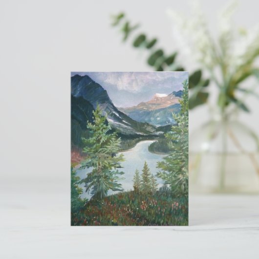 Berglandschaft Postkarte (Stehend Vorderseite)