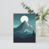 Berglandschaft Postkarte (Stehend Vorderseite)