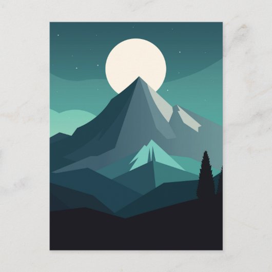 Berglandschaft Postkarte (Vorderseite)