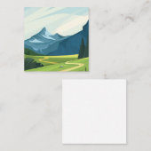 Berglandschaft Quadratische Visitenkarte (Vorne/Hinten)