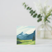 Berglandschaft Quadratische Visitenkarte (Stehend Vorderseite)
