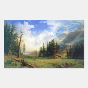 Berglandschaft Rechteckiger Aufkleber