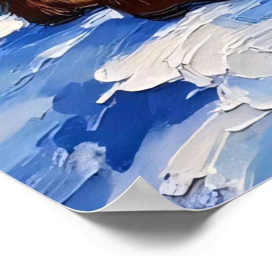 Berglandschaft: Sasquatch und die Fauna Poster (Ecke)