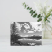 Berglandschaft Schwarz-Weiß-Fotografie Postkarte (Stehend Vorderseite)