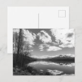 Berglandschaft Schwarz-Weiß-Fotografie Postkarte (Vorne/Hinten)