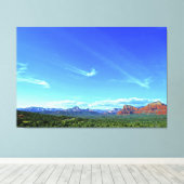 Berglandschaft Sedona Engelwolken kommen an Leinwanddruck (Insitu (Holzboden))